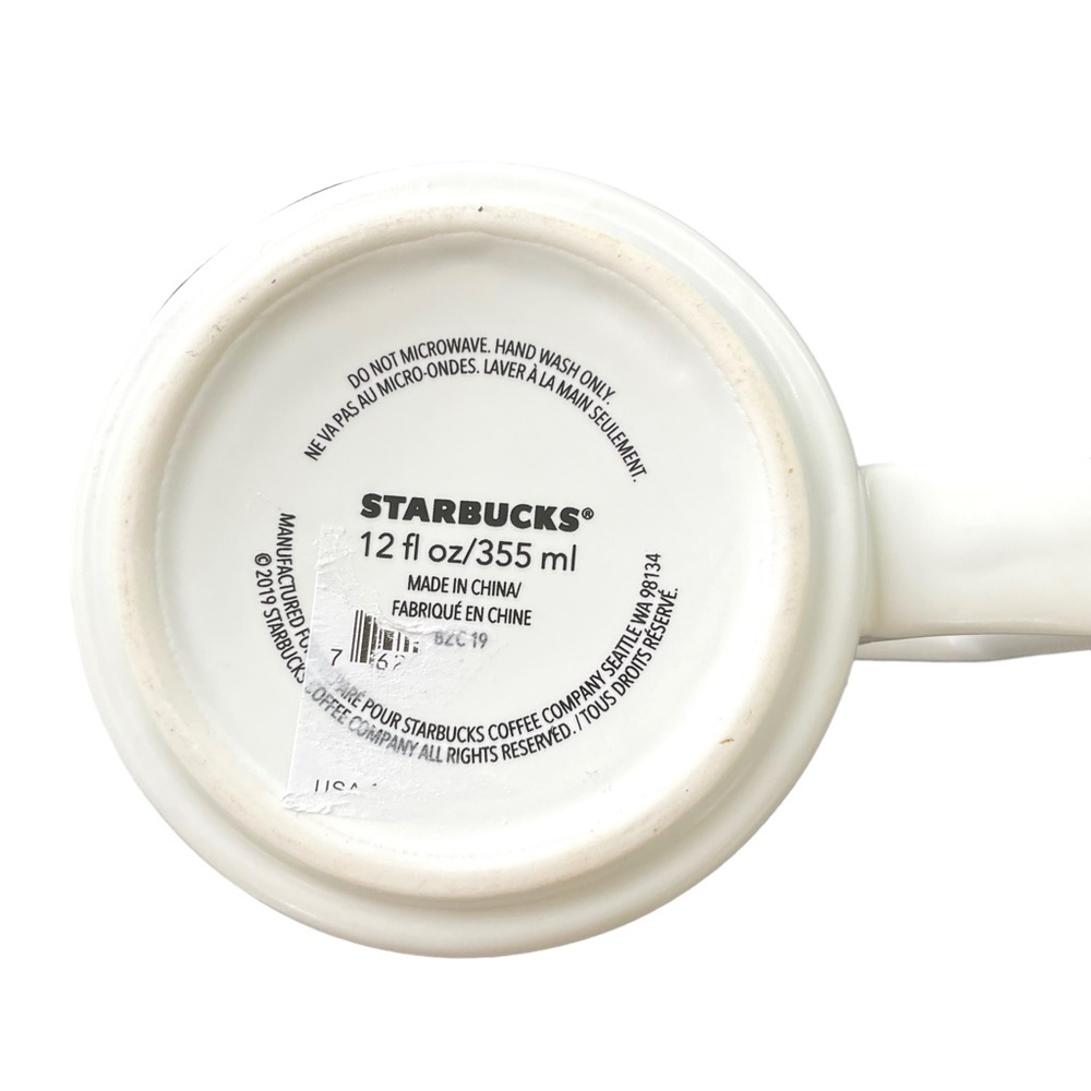 Starbucks 2019 Confetti Foil Geometric Pink Green Ceramic Coffee Mug 12oz - Picture 10 of 14